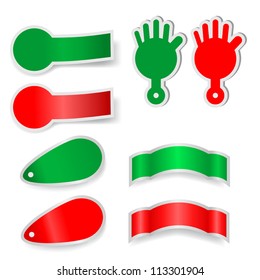 Vector labels of various shapes