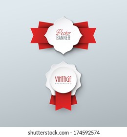 Vector labels in vintage style