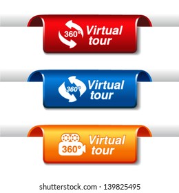 Vector labels for virtual tour