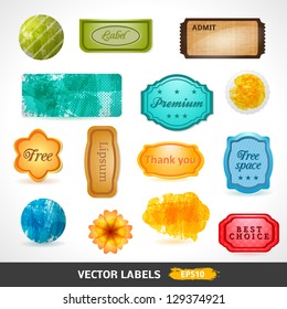 Vector Labels. Web Business Symbol.