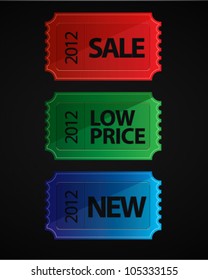 Vector label-ticket