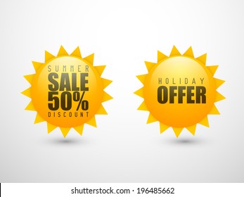 Vector lable design for summer.