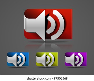vector lable speaker web icon design element.