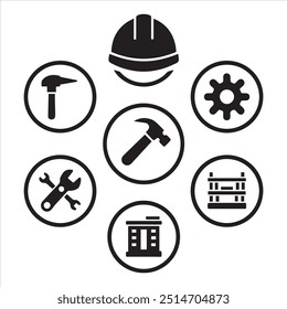 Vector labor Day icon silhouette with white background 