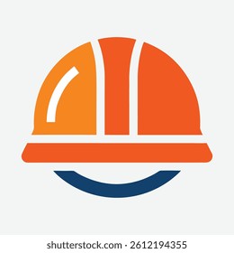 A vector labor helmet on white background