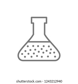 Vector laboratory flask, test tube line icon. Symbol and sign illustration design. Isolated on white background