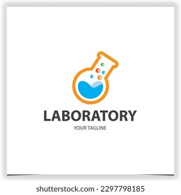 Vector laboratory liquid glass logo premium elegant template vector eps 10