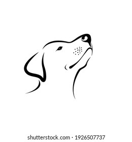 Vector of labrador dog head isolated on white background. Easy editable layered vector illustration. Animals. Pets.