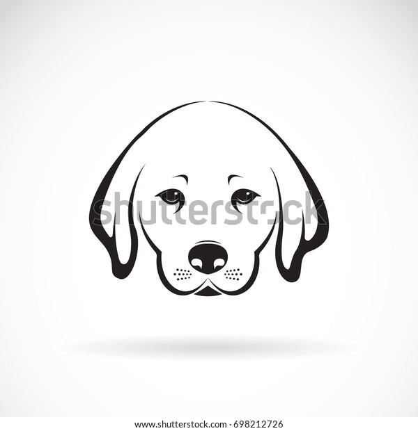 Vector Labrador Dog Head On White Stock Vector (Royalty Free) 698212726 ...