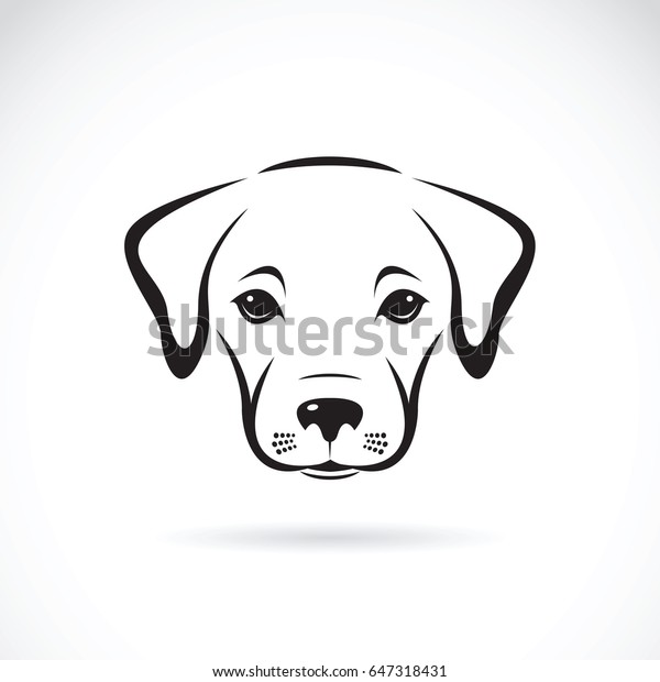 Vector Labrador Puppy Face On White Stock Vector (Royalty Free ...