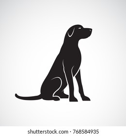 Vector of a labrador retriever dog isolated on a white background. 