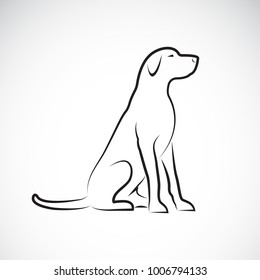 Vector of a labrador retriever dog on a white background. Pet. Animal. Easy editable layered vector illustration.