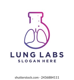 Vector labs lung design element vector with creative concept for business person