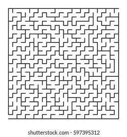 Vector labyrinth 110. Abstract maze / labyrinth with entry and exit.