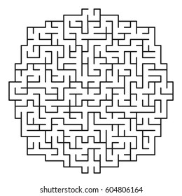 Vector labyrinth 116. Abstract maze / labyrinth with entry and exit.