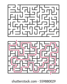 Vector labyrinth 65. Maze / Labyrinth with entry and exit.