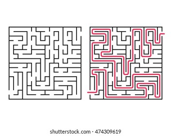 Vector labyrinth. Maze / Labyrinth with Entry and Exit.
