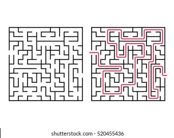 Vector labyrinth. Maze / Labyrinth with Entry and Exit.