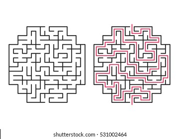 Vector labyrinth. Maze / Labyrinth with entry and exit.