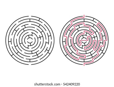 Vector labyrinth. Maze / Labyrinth with entry and exit.