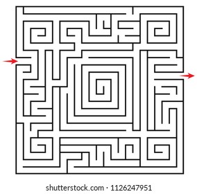 Vector Labyrinth Maze Game Illustration Stock Vector Royalty Free