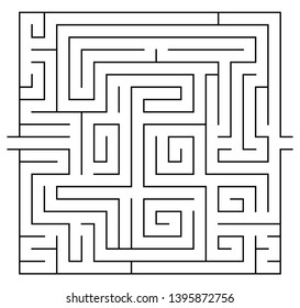 Vector labyrinth. Maze game illustration