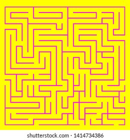 Vector labyrinth. Maze game illustration
