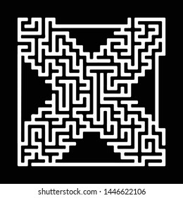 Vector labyrinth. Maze game illustration