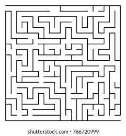 Vector labyrinth. Maze game illustration