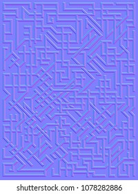 Vector, Labyrinth pattern. Normal map. Background texture