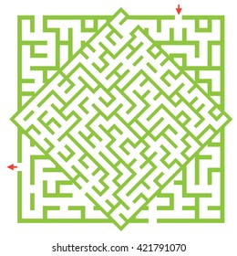 Vector Labyrinth for preschool children. Rebus or quiz for school. Funny maze game for kids. Visual game for Preschool Children