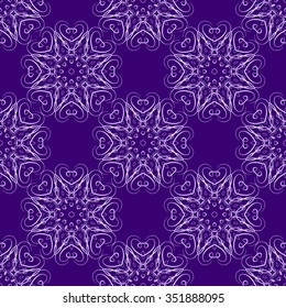Vector lace abstract seamless pattern. Ethnic style background.