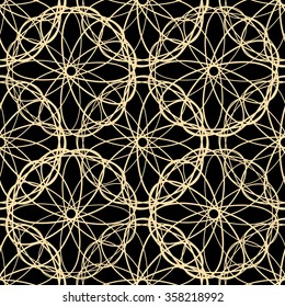 Vector lace abstract seamless pattern. Vintage style background.