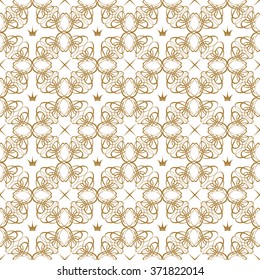 Vector lace abstract seamless pattern. Vintage style background.
