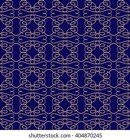 Vector lace abstract seamless pattern. Vintage style background.