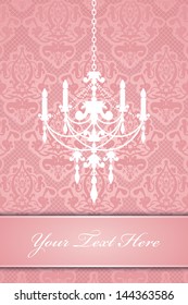 Vector lace background with chandelier