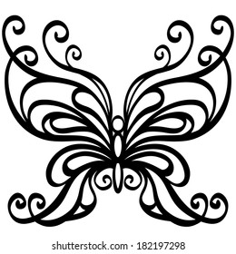 Vector lace butterfly