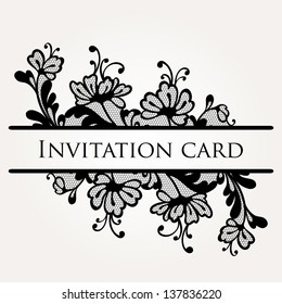 Tarjeta de encaje vectorial
