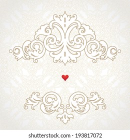 Vector lace card in east style. 
