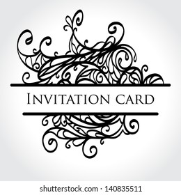 Vector lace card. Invitation