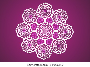 Vector lace circle graphic