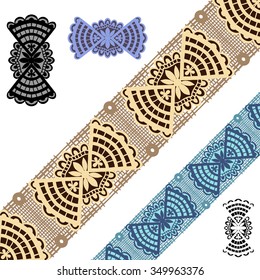 Vector lace design set