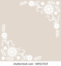 Template Frame Design Card Vintage Lace Stock Vector (Royalty Free ...