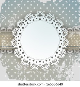 Vector Lace Frame elegant unusual card for old aged background with beautiful design elements