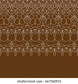 Vector lace hand drawn