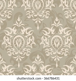 Vector lace pattern in Eastern style on scroll work background. Ornate element for design. Ornamental pattern for wedding invitations, greeting cards. Traditional outline decor.