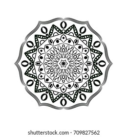 Vector lace pattern. Indian, Chinese, Arabian motifs. Vintage decorating elements