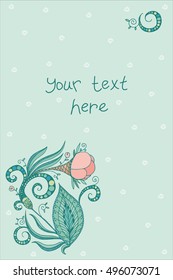 Vector lace pattern. Ornate element for design. Place for text. Ornamental pattern for wedding invitations, greeting cards. Traditional outline decor.