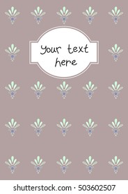 Vector lace pattern. Ornate element for design. Place for text. Ornamental pattern for wedding invitations, greeting cards. Traditional outline decor.