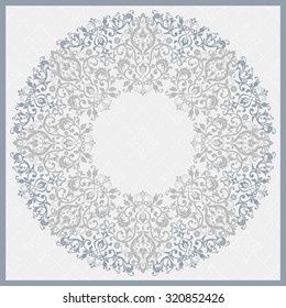 Vector lace pattern in Victorian style. Ornamental pattern for wedding invitations, greeting cards.